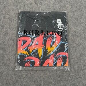 NWT Burlebo Gray Rad Dad Graphic Short Sleeve T-Shirt Men's Size Medium